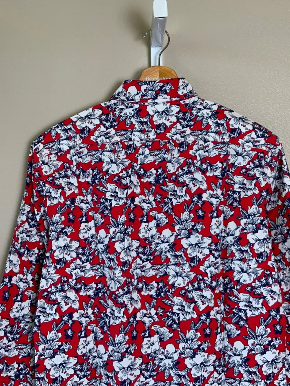 J. Crew Floral Slim Stretch Secret Wash Organic Cotton Button Down Shirt